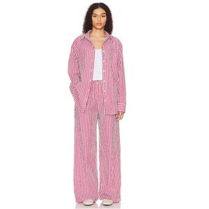 Red,White & Blue Striped Maxy Pant